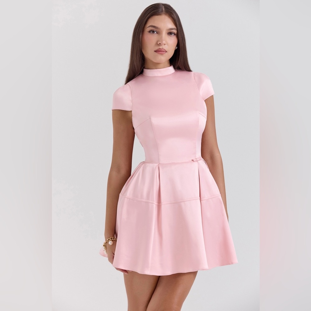 House Of Cb Saida Parisian Pink Backless Mini Dress